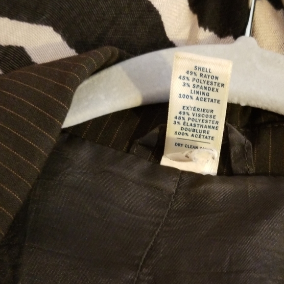 Brown Old Navy blazer, military, pin stripes, sz M - Picture 7 of 7